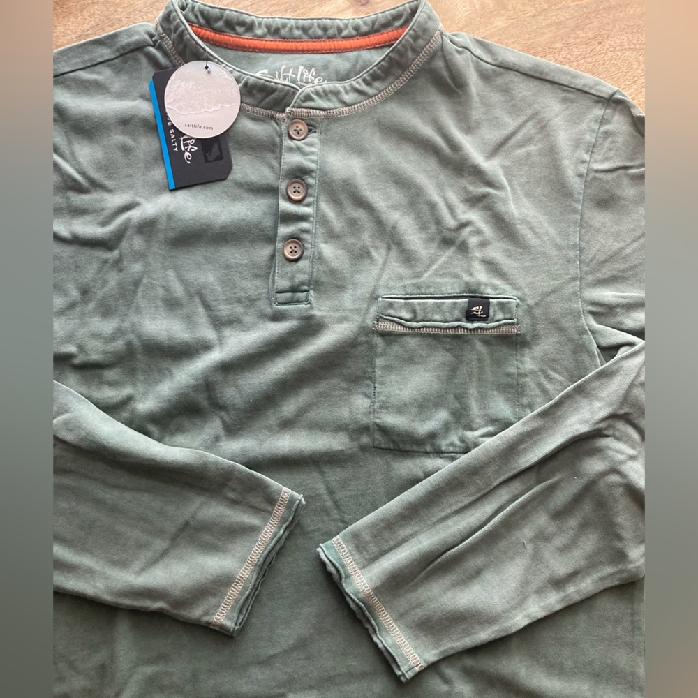New Mens Salt Life long sleeve  (salt wash)